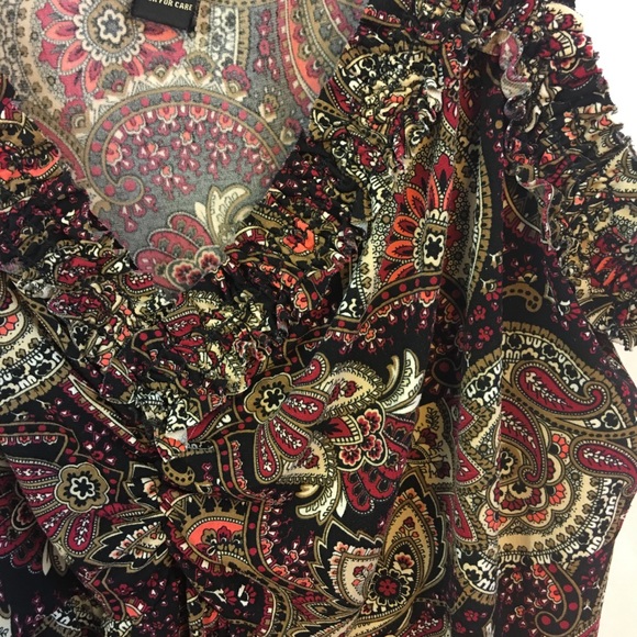 Venezia Tank Top Plus Size 26/28 Paisley Ruffles - Picture 2 of 7